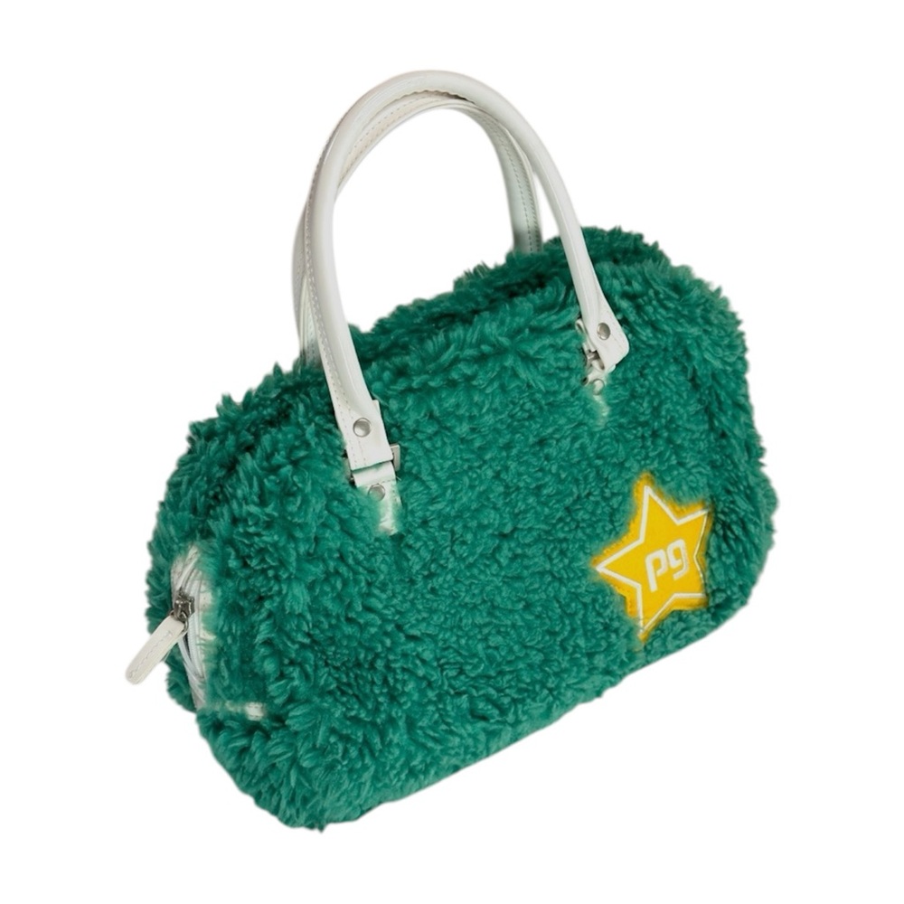 Green Star Fluffy Fur Handbag